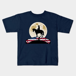 Cowboy Carter Western inspired caravan Kids T-Shirt